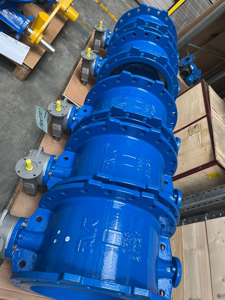 HDPE pipes stacked in a storage yard