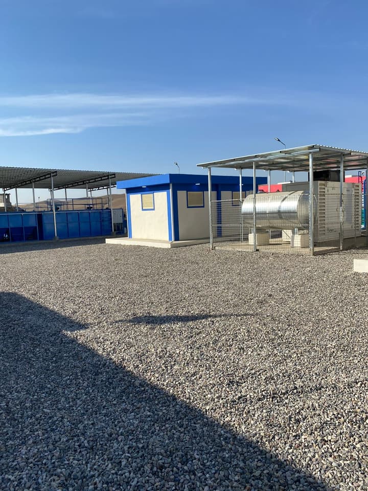 HDPE pipes stacked in a storage yard
