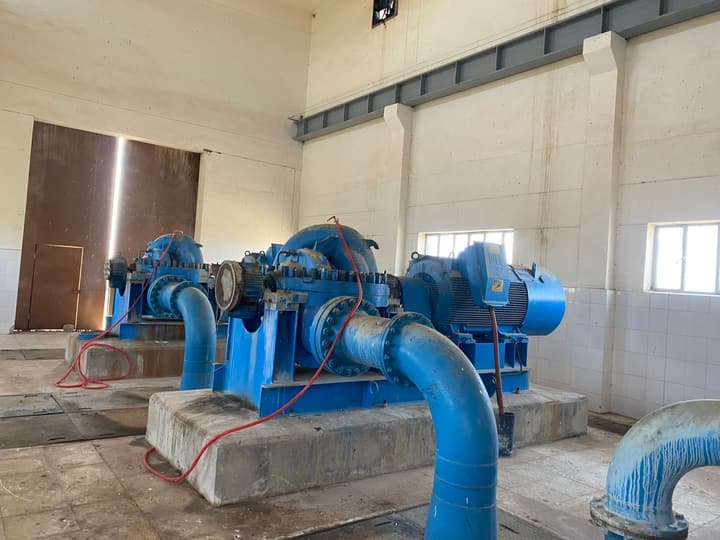 HDPE pipes stacked in a storage yard