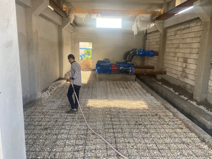 HDPE pipes stacked in a storage yard