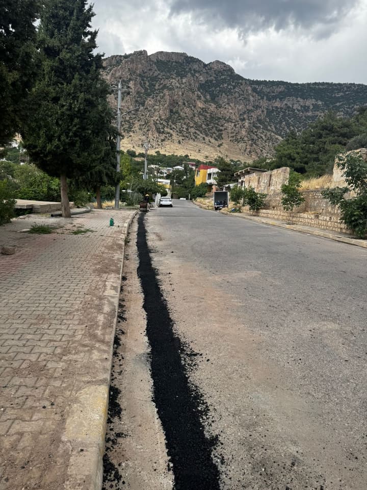 Roadside trench excavation